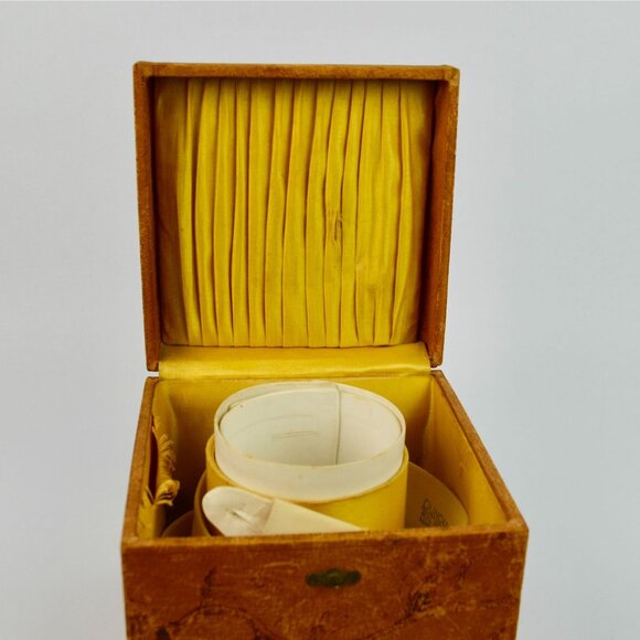 Antique Victorian Men's Cuff & Collar Stay Box Leather Covered Wood - Picture 11 of 16